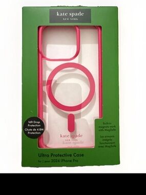 Kate Spade Ultra Protective iPhone pro Case - Pink New In Box